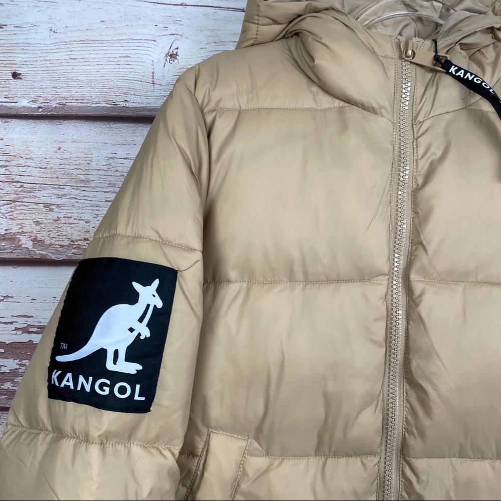 NWT Kangol x H&M Light Beige Long Puffer Jacket - Picture 10 of 16